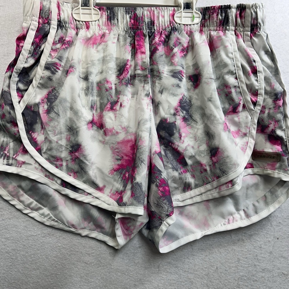 Calvin Klein Pink/white Athletic Running Shorts Elastic Waist Size Medium